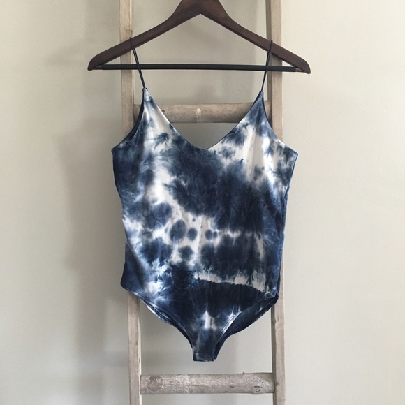 gaze Tops - Gaze Blue Tie Dye Body Suit